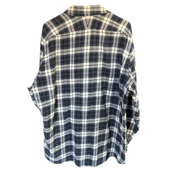 Proper Cloth Men's Canclini Slate Large Plaid Beacon Flannel Shirt Blue 2XL XXL - Picture 3 of 7